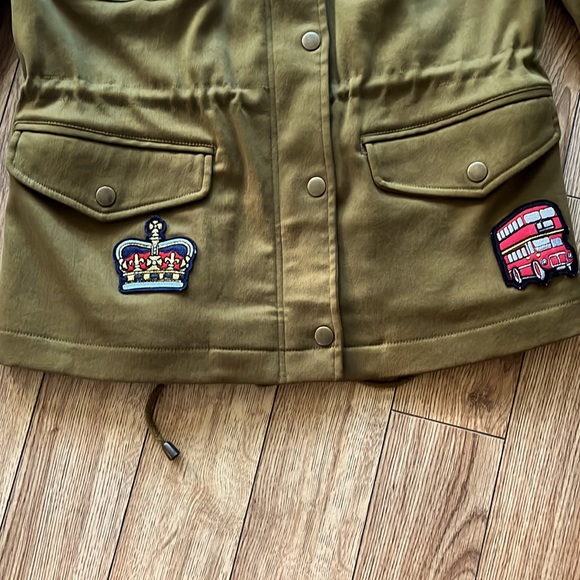 🔥twiggy LONDON- Military Style Patch Jacket- ADORABLE 🔥 - Picture 6 of 15